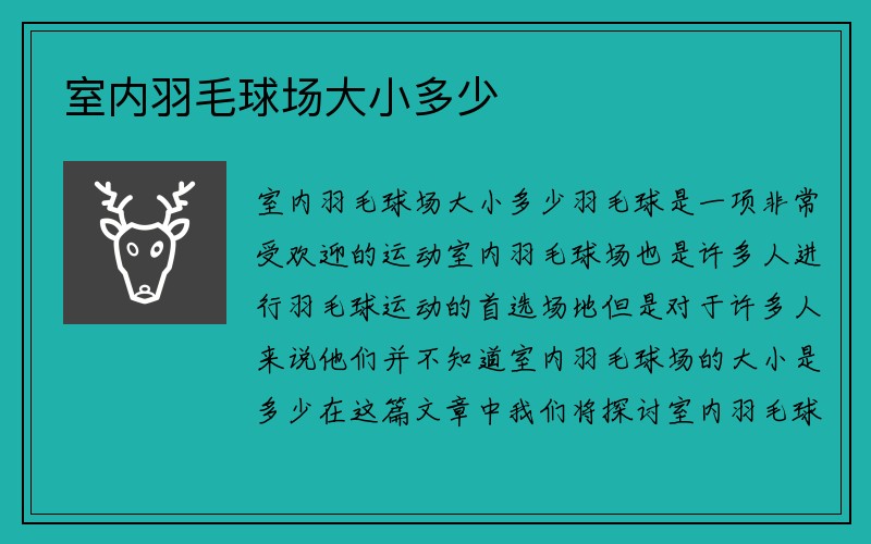 室内羽毛球场大小多少